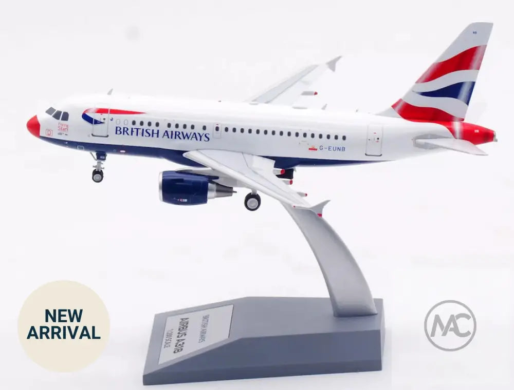 ARD Models 1:200 英國航空 British Airways Airbus A318-112/CJ G-EUNB「紅鼻子 Red Nose」|ARDBA123