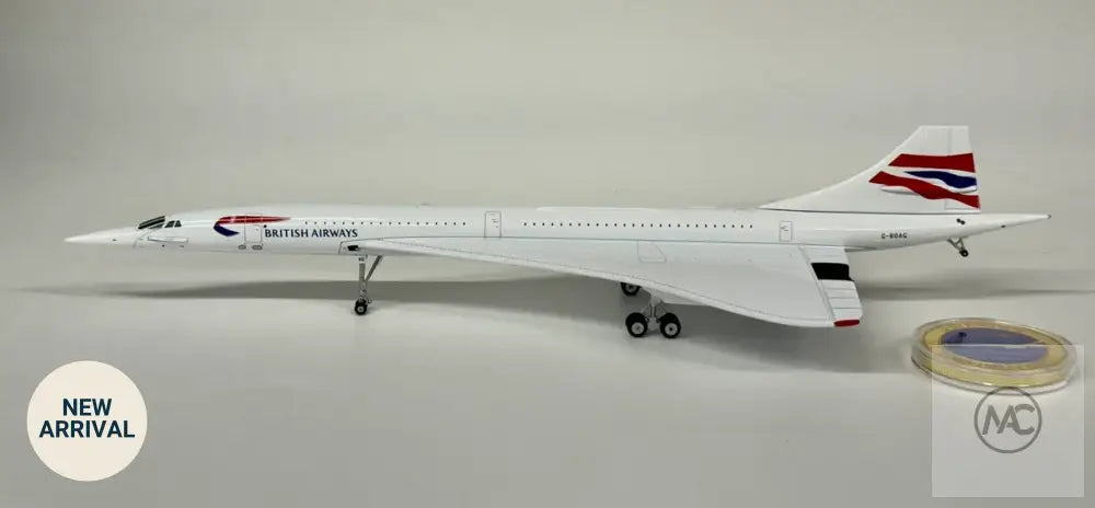 BA | ARD Models 1:200 Concorde 214 G-BOAG Chatham Union Flag Livery - Diecast Aircraft Model