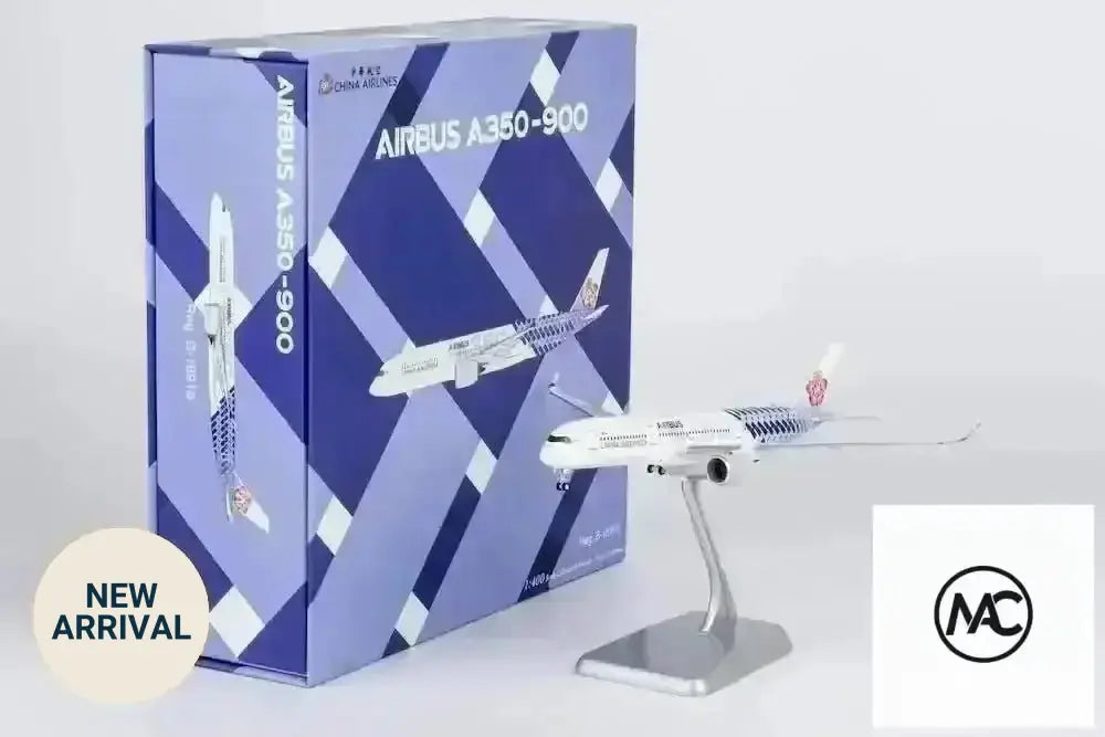 CI | 中華航空 Airbus A350-900 藍色幾何彩繪 1:400 B-18918 | China Airlines Blue Geometric Special Livery Diecast Model - Man‘s Aviation Collectibles (HK)