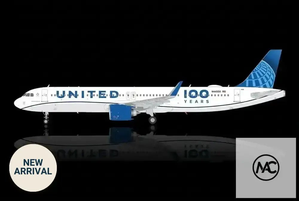 Gemini200 United Airlines 聯合航空 Airbus A321neo N44550「100 Years 百周年」1:200 合金模型 G2UAL1524 - Man‘s Aviation Collectibles (HK)