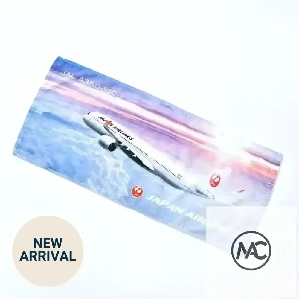 JAL 日本航空 Airbus A350-1000 高質純棉面巾|Japan Airlines Cotton Face Towel - Man‘s Aviation Collectibles (HK)