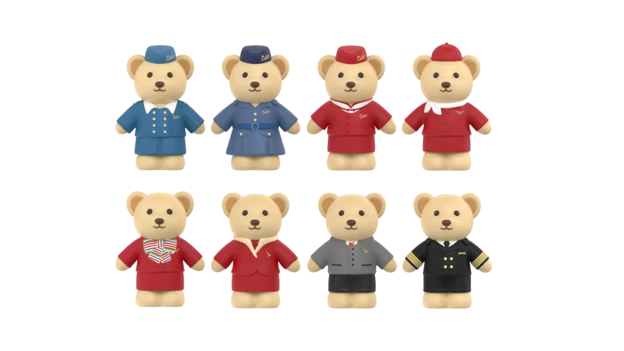 国泰航空  
经典制服小熊钥匙挂件盲盒（随机3盒）