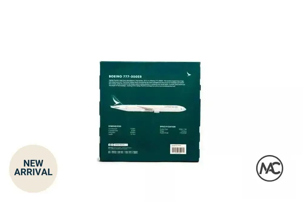 國泰航空 波音777-300ER 1:400 合金壓鑄飛機模型 (CX-MODEL-B777-400) - Man‘s Aviation Collectibles (HK)
