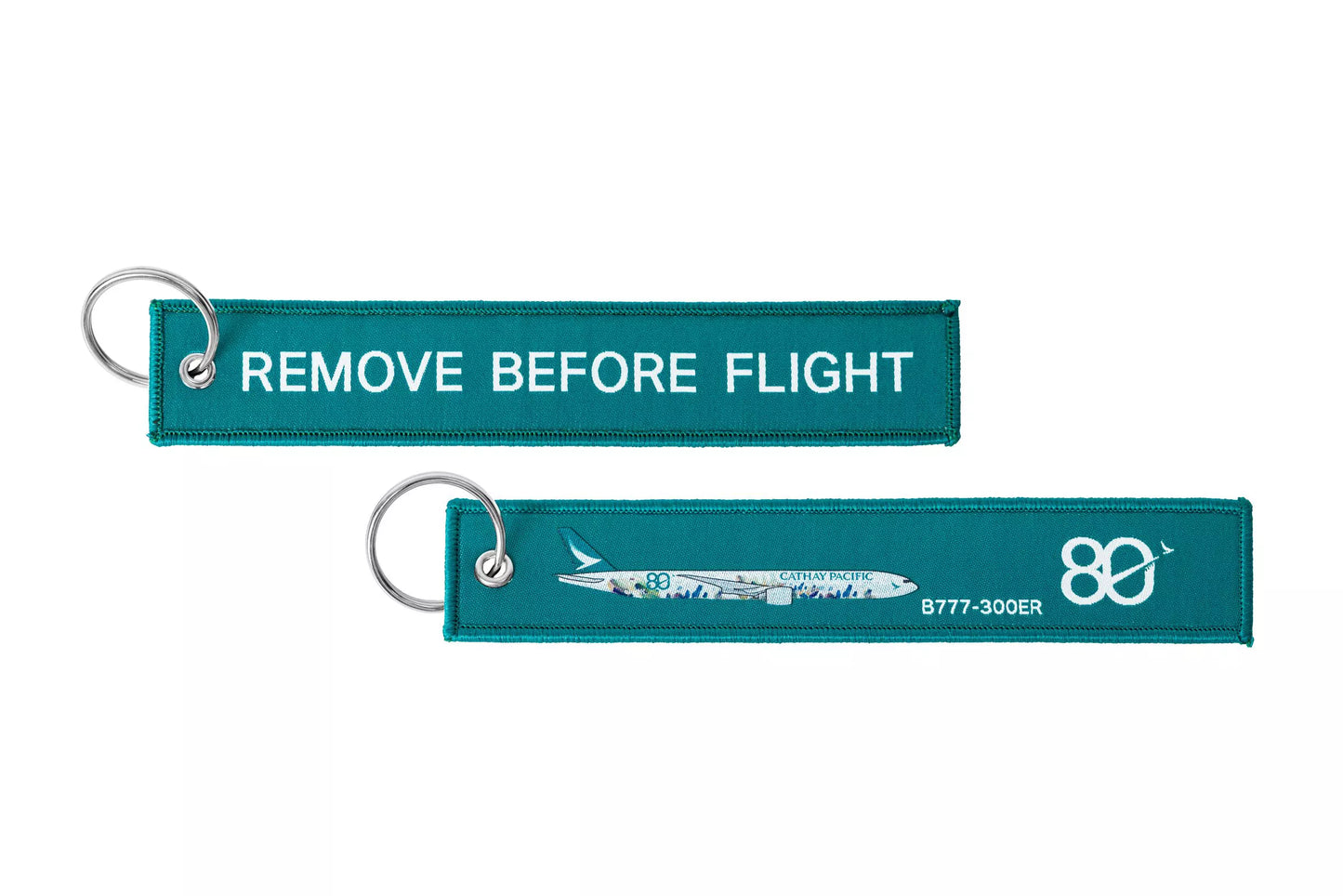 國泰 波音777-300ER 80周年紀念特別塗裝 Remove Before Flight鑰匙扣
