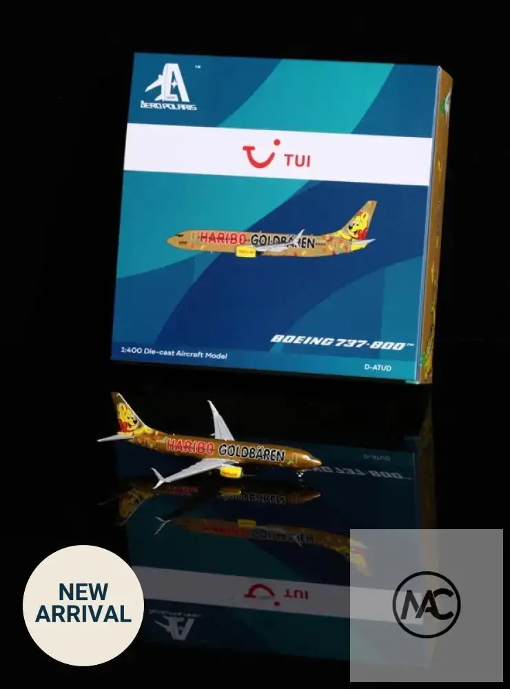 Aero Polaris 1:400 Boeing 737-800 TUIfly Germany D-ATUD Haribo Goldbären Livery (HA7380021) - Man‘s Aviation Collectibles (HK)