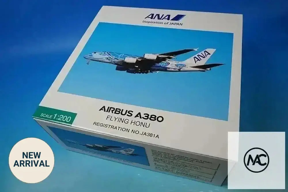 ANA | A380-800 FLYING HONU Kai 海龜綠 1:200 JA382A | ANA Green Sea Turtle Special Livery Diecast Model NH20228 - Man‘s Aviation Collectibles (HK)