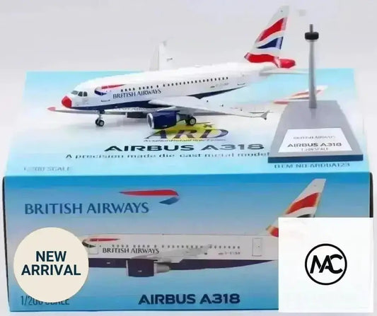 ARD Models 1:200 英國航空 British Airways Airbus A318-112/CJ G-EUNB「紅鼻子 Red Nose」｜ARDBA123 - Man‘s Aviation Collectibles (HK)
