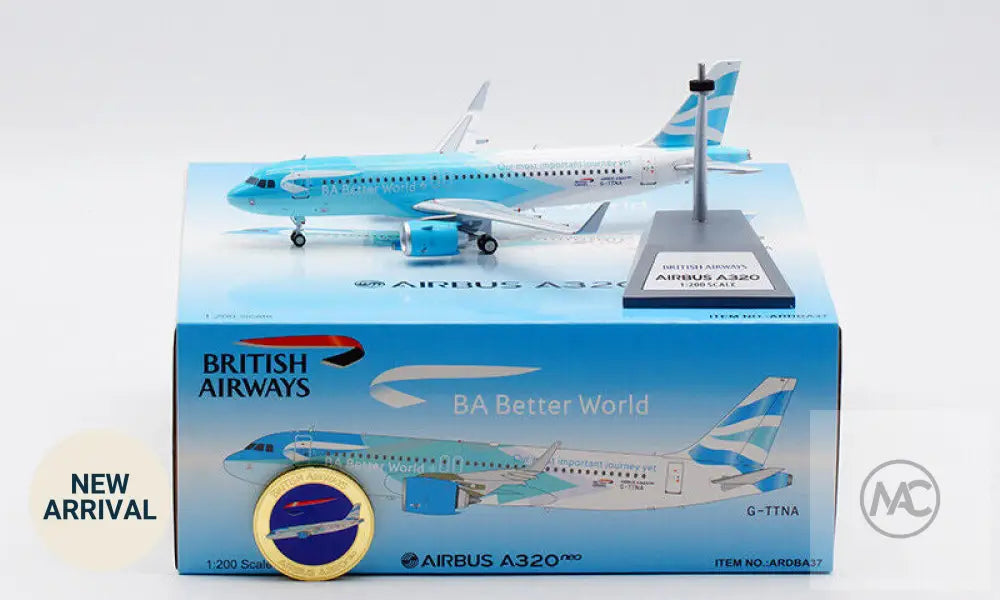 ARD Models 英國航空 British Airways Airbus A320neo 1:200 G-TTNA「BA Better World」特別塗裝 | ARDBA37 - Aircraft Model