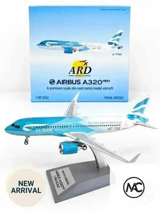 ARD Models 英國航空 British Airways Airbus A320neo 1:200 G-TTNA「BA Better World」特別塗裝 | ARDBA37 - Man‘s Aviation Collectibles (HK)