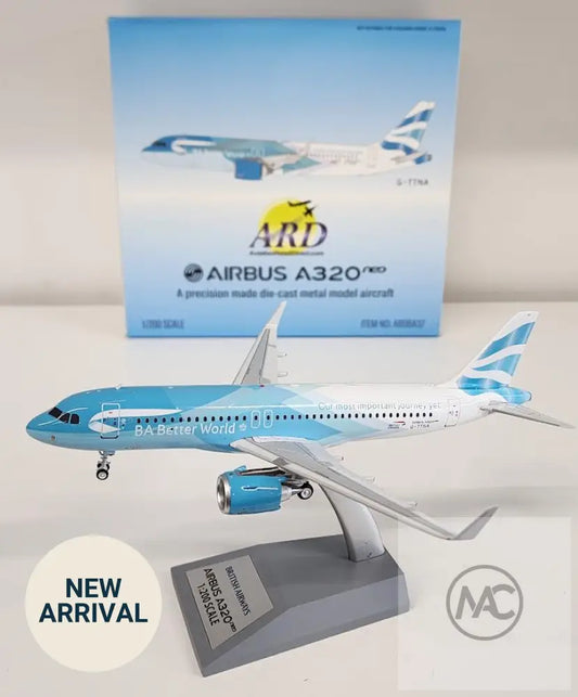 ARD Models 英國航空 British Airways Airbus A320neo 1:200 G-TTNA「BA Better World」特別塗裝 | ARDBA37 - Aircraft Model