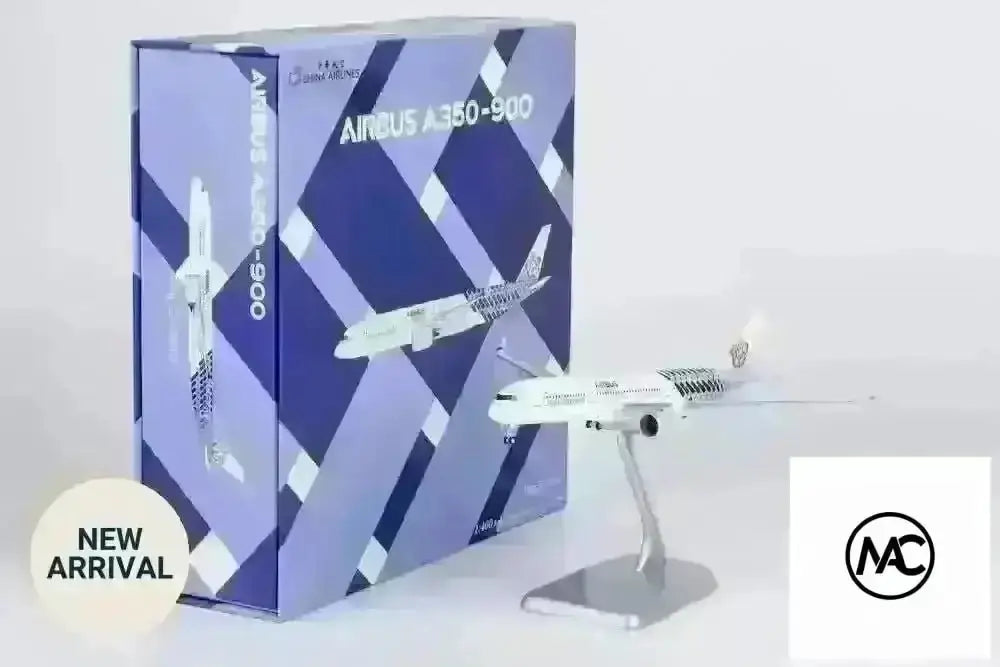 CI | 中華航空 Airbus A350-900 藍色幾何彩繪 1:400 B-18918 | China Airlines Blue Geometric Special Livery Diecast Model - Man‘s Aviation Collectibles (HK)