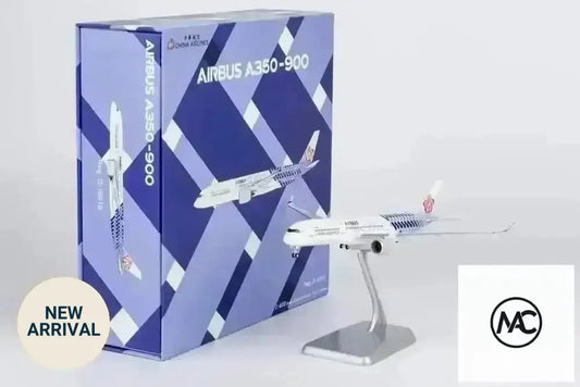 CI | 中華航空 Airbus A350-900 藍色幾何彩繪 1:400 B-18918 | China Airlines Blue Geometric Special Livery Diecast Model - Man‘s Aviation Collectibles (HK)
