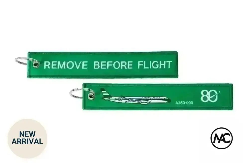 CX | 國泰航空 Airbus A350-900 80週年 Remove Before Flight 鑰匙扣 - Man‘s Aviation Collectibles (HK)