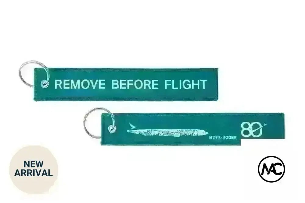 CX | 國泰航空 Boeing 777-300ER 80週年 Remove Before Flight 鑰匙扣 - Man‘s Aviation Collectibles (HK)