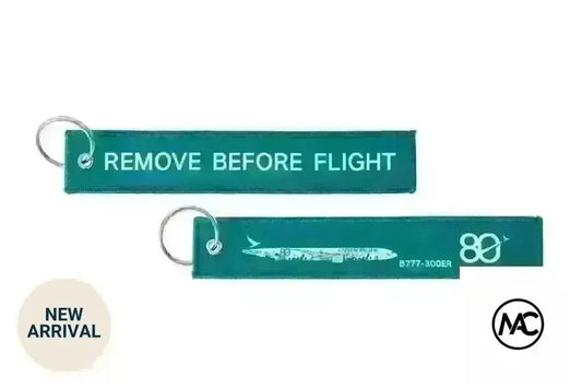 CX | 國泰航空 Boeing 777-300ER 80週年 Remove Before Flight 鑰匙扣 - Man‘s Aviation Collectibles (HK)