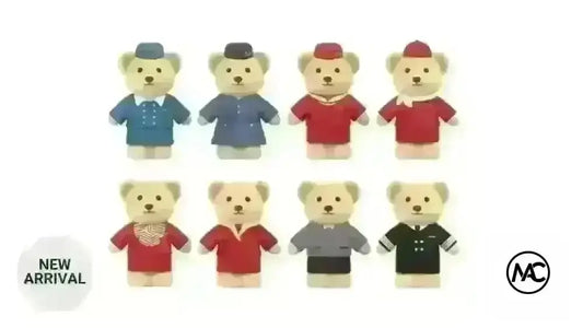 CX | 國泰航空 經典制服小熊鑰匙掛件盲盒（全套8款） - Man‘s Aviation Collectibles (HK)