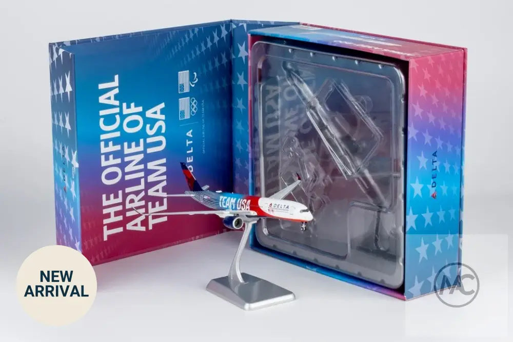 DL | NG Models 1:400 | Airbus A350-900 Delta Air Lines TEAM USA #3 (Luxurious Packaging) (with stand) - Aviation Model