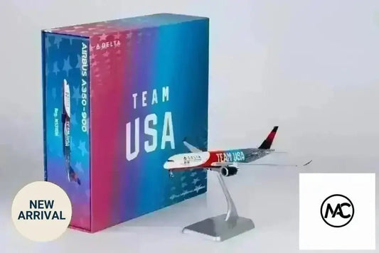 DL | 達美航空 Delta Air Lines Airbus A350-900 TEAM USA #3 1:400 | Olympic Special Livery Diecast Model (with stand) - Man‘s Aviation Collectibles (HK)