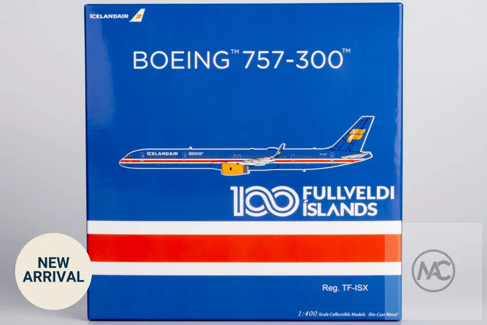 FI | NG Models 1:400 | Boeing 757-300/w Icelandair (Fly Khiva) TF-ISX (100 Years Independence) - Diecast Model