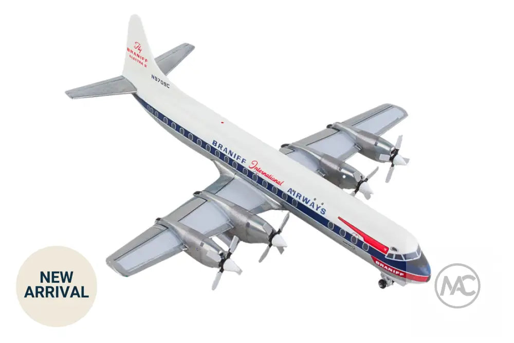 GeminiJets 1:400 Braniff International Airways Lockheed L-188A Electra II N9709C「El Dorado」合金模型 | Diecast Aircraft