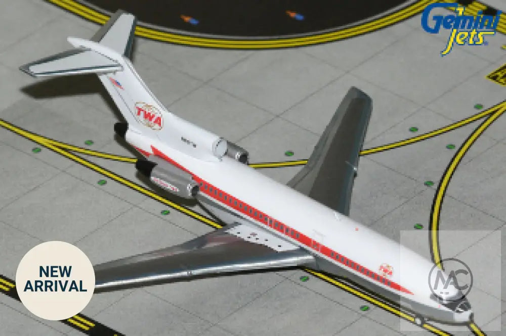 GeminiJets TWA 環球航空 Boeing 727-100 N851TW “Twin Globes” Polished 1:400 Die-cast Model | 環球航空波音727-100模型 - 1:400 Scale
