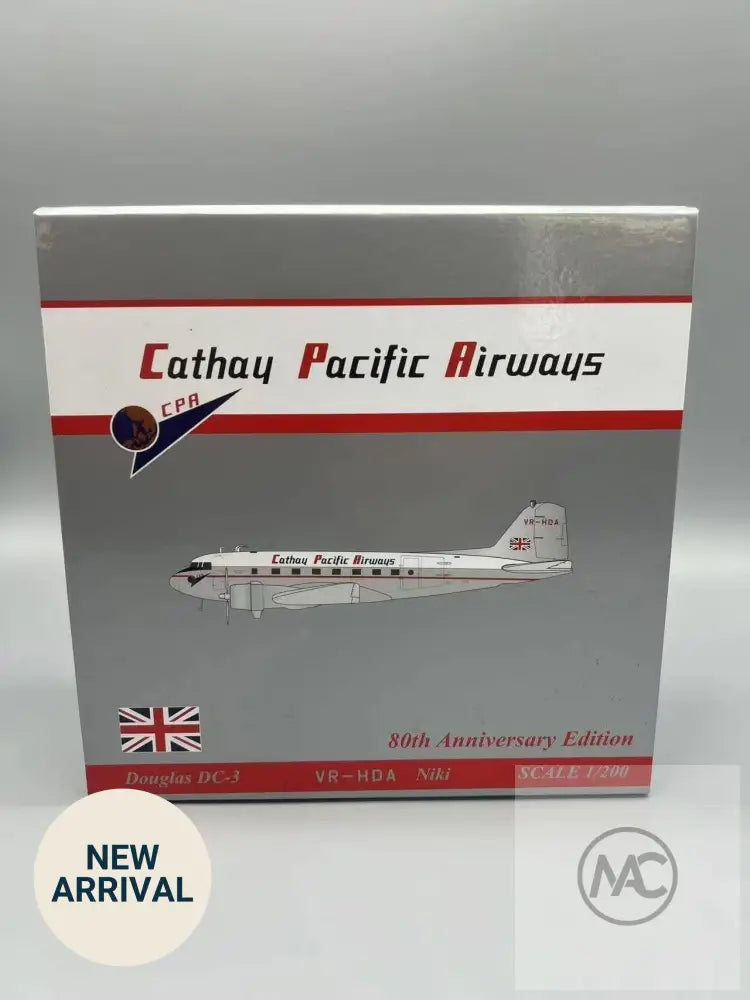 國泰航空 Cathay Pacific Douglas DC-3 ‘Niki’ VR-HDA｜SC MODELS 1:200 - 航空模型 Aircraft Model
