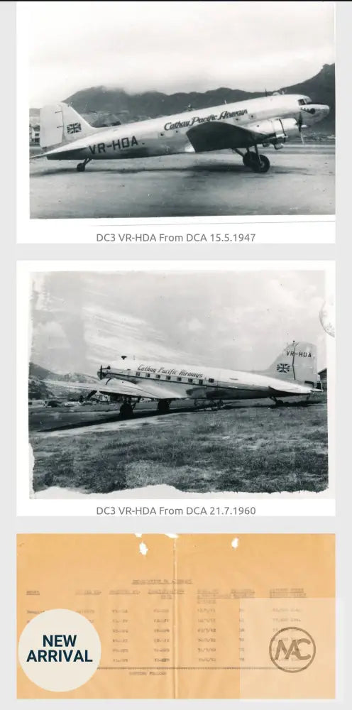 國泰航空 Cathay Pacific Douglas DC-3 ‘Niki’ VR-HDA｜SC MODELS 1:200 - 航空模型 Aircraft Model