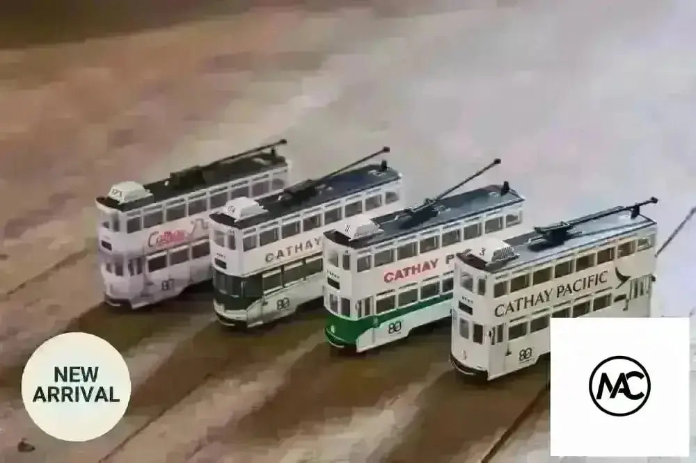 國泰航空塗裝香港電車模型四件套裝（1:120） - Man‘s Aviation Collectibles (HK)