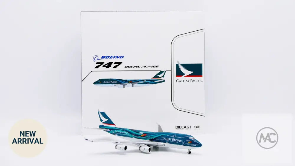 JC Wings 1:400｜國泰航空 Cathay Pacific Boeing 747-400 B-HOY「亞洲國際都會 Asia’s World City」飛龍彩繪｜標準版 - 航空模型 Aircraft Model