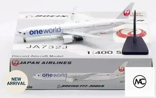 JL | 日本航空 Japan Airlines Boeing 777-346ER「Oneworld」JA732J 1:400 Aviation400 飛機模型（可拆卸起落架） - Man‘s Aviation Collectibles (HK)