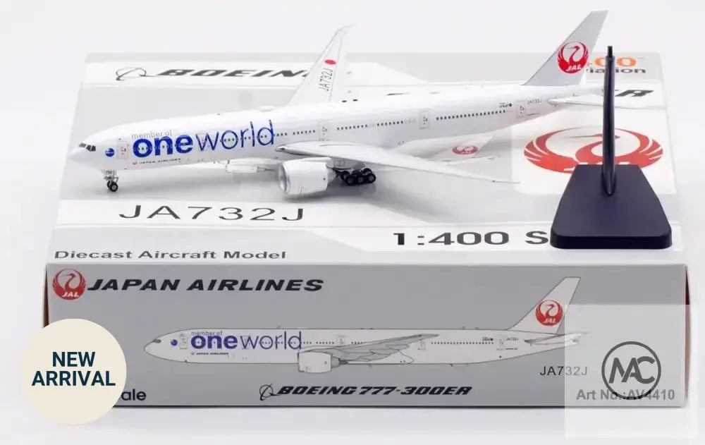 JL | 日本航空 Japan Airlines Boeing 777-346ER「Oneworld」JA732J 1:400 Aviation400 飛機模型（可拆卸起落架） - Man‘s Aviation Collectibles (HK)