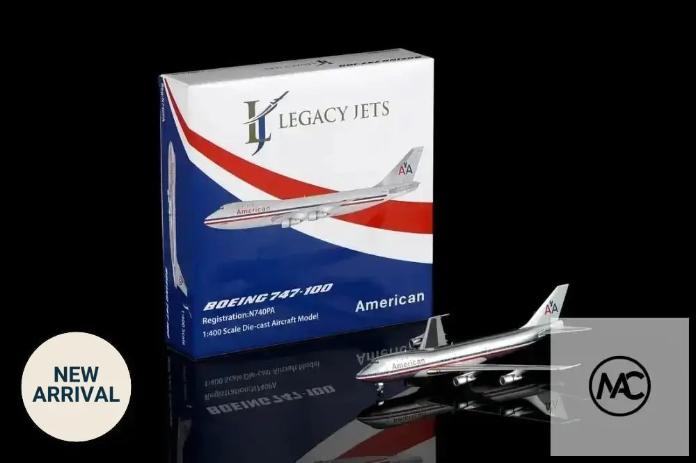 Legacy Jets 美國航空 American Airlines（泛美租借 Leased from Pan Am）Boeing 747-121 N740PA (1:400) - Man‘s Aviation Collectibles (HK)