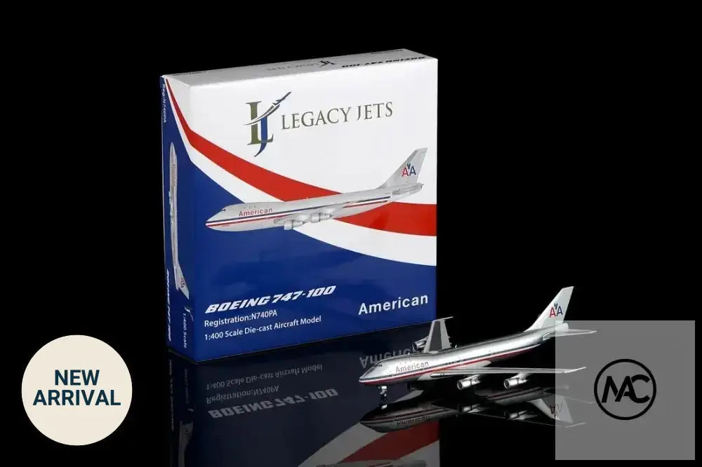 Legacy Jets 美國航空 American Airlines（泛美租借 Leased from Pan Am）Boeing 747-121 N740PA (1:400) - Man‘s Aviation Collectibles (HK)