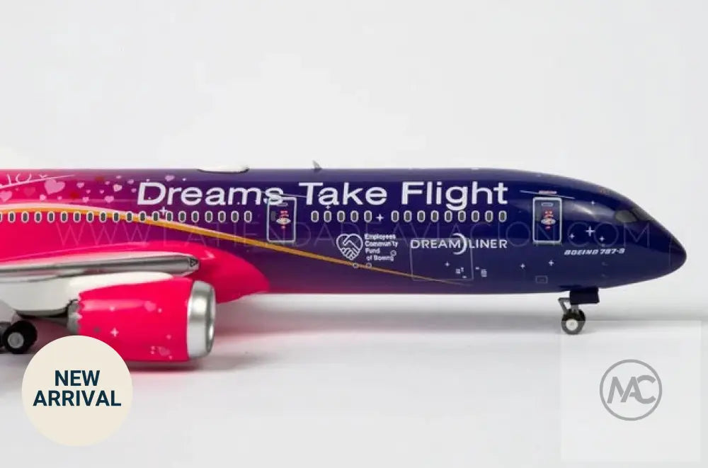 NG Models 1:400 Boeing 787-9 Dreamliner N1015B “Dreams Take Flight” Livery - 1:400 Scale Model