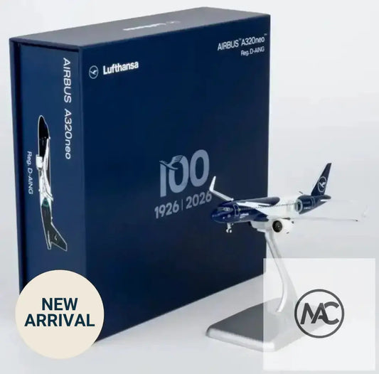 NG Models 1:400 漢莎航空 Airbus A320neo D-AING（百年紀念塗裝 · Ultimate 豪華版） - Man‘s Aviation Collectibles (HK)