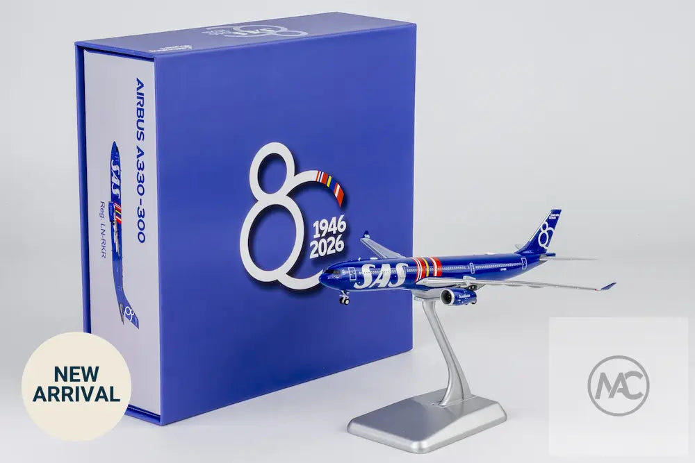 NG Models 1:400 斯堪的納維亞航空 SAS Airbus A330-300 LN-RKR（80週年紀念塗裝）