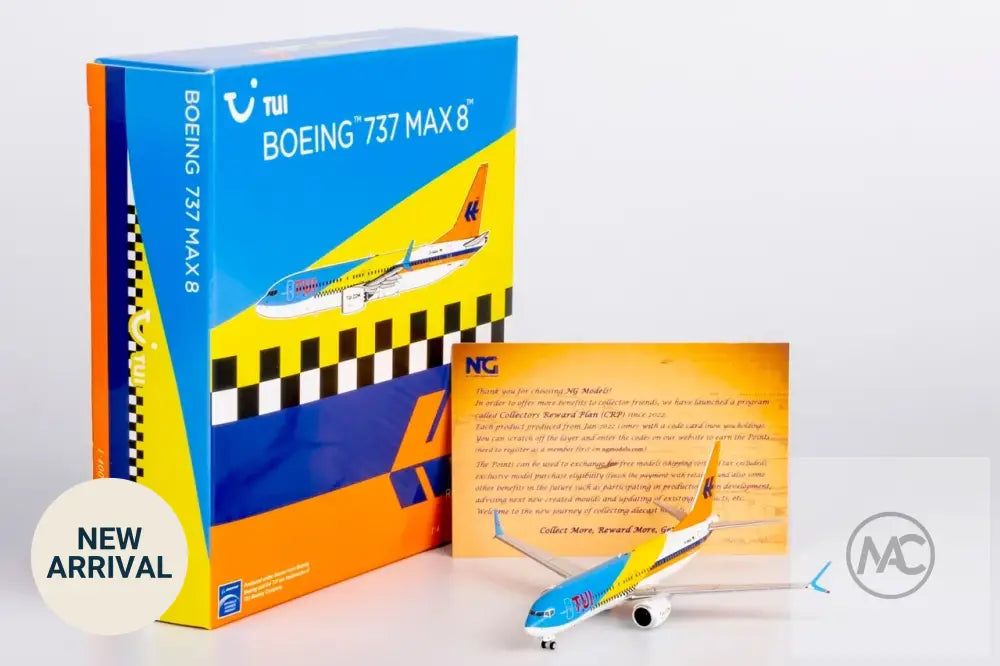 NG Models 1:400 TUI fly Boeing 737 MAX 8 D-AMAH「Fuerteventura」TUI 50 週年彩繪 | TUI 50 Years Livery