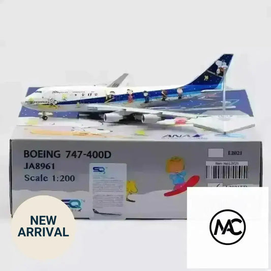 NH | 全日空 ANA Boeing 747-400D 「史努比彩繪」 JA8961 1:200 | ANA Snoopy Jet Special Livery Diecast Model - Man‘s Aviation Collectibles (HK)