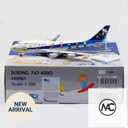 NH | 全日空 ANA Boeing 747-400D 「史努比彩繪」 JA8961 1:200 | ANA Snoopy Jet Special Livery Diecast Model - Man‘s Aviation Collectibles (HK)