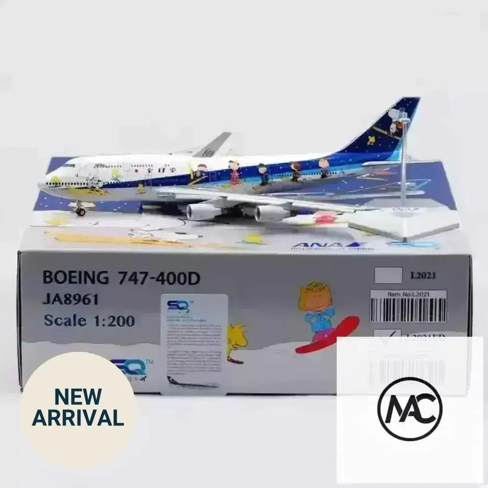 NH | 全日空 ANA Boeing 747-400D 「史努比彩繪」 JA8961 1:200 | ANA Snoopy Jet Special Livery Diecast Model - Man‘s Aviation Collectibles (HK)