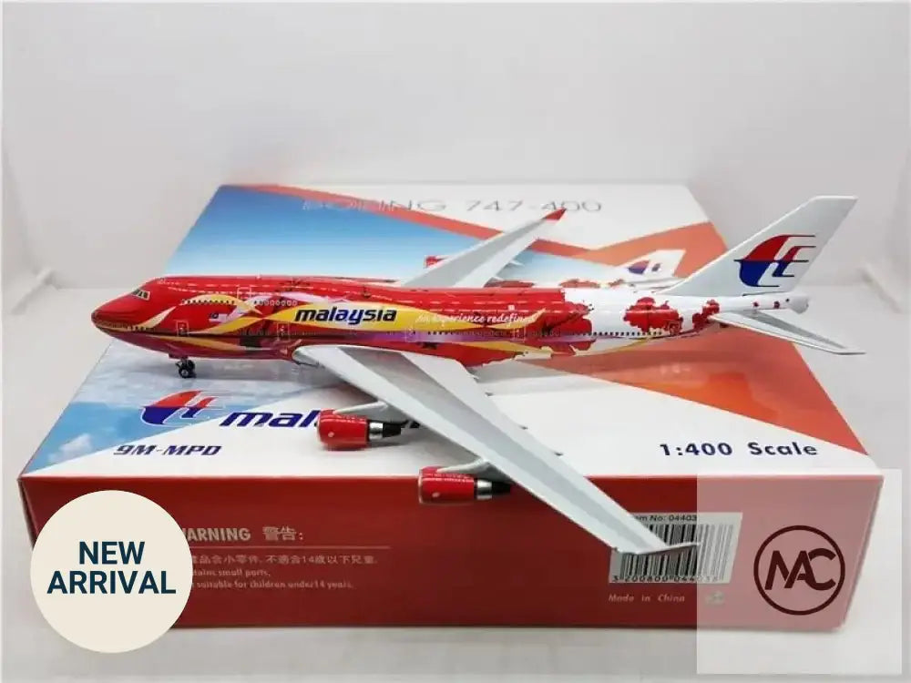 Phoenix 1:400 馬來西亞航空 Boeing 747-400 木槿花彩繪 9M-MPD (PH04403) | Malaysia Airlines Hibiscus Livery - Man‘s Aviation Collectibles (HK)