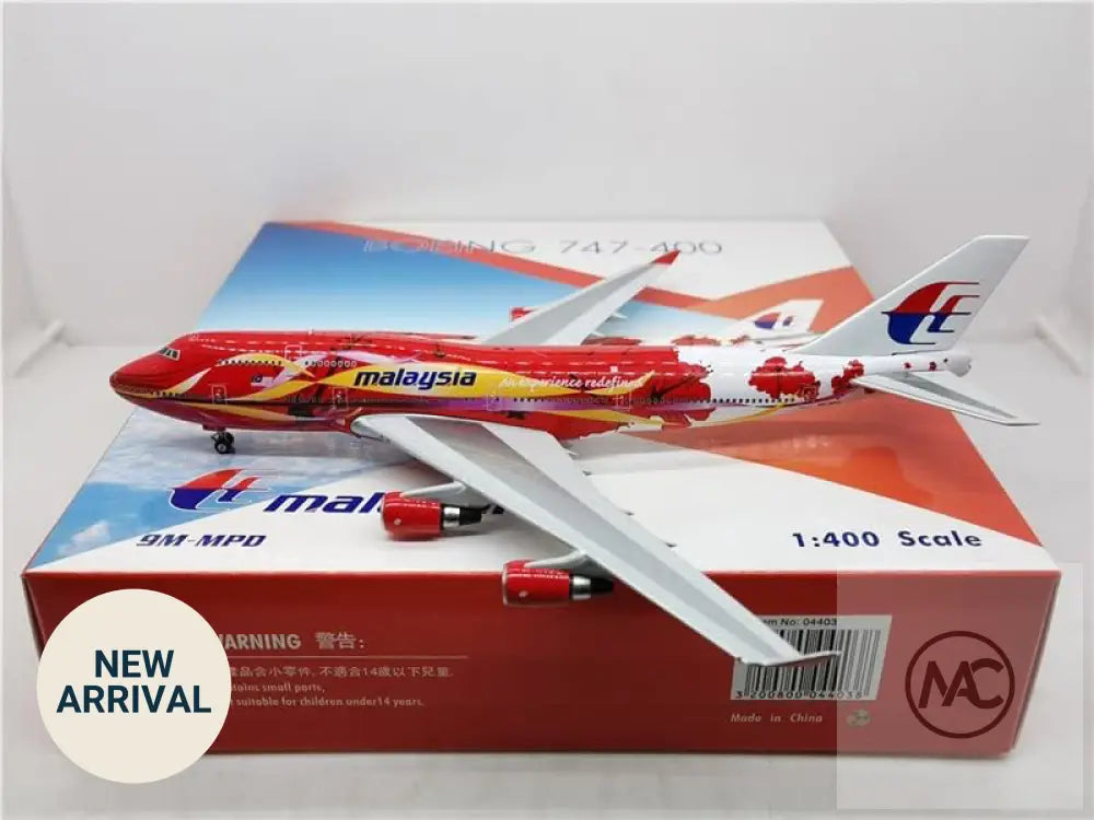Phoenix 1:400 馬來西亞航空 Boeing 747-400 木槿花彩繪 9M-MPD (PH04403) | Malaysia Airlines Hibiscus Livery