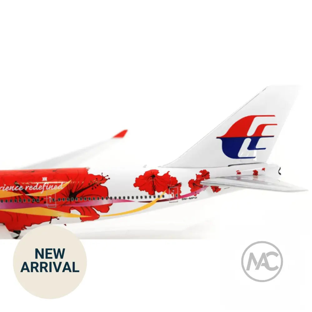 Phoenix 1:400 馬來西亞航空 Boeing 747-400 木槿花彩繪 9M-MPD (PH04403) | Malaysia Airlines Hibiscus Livery