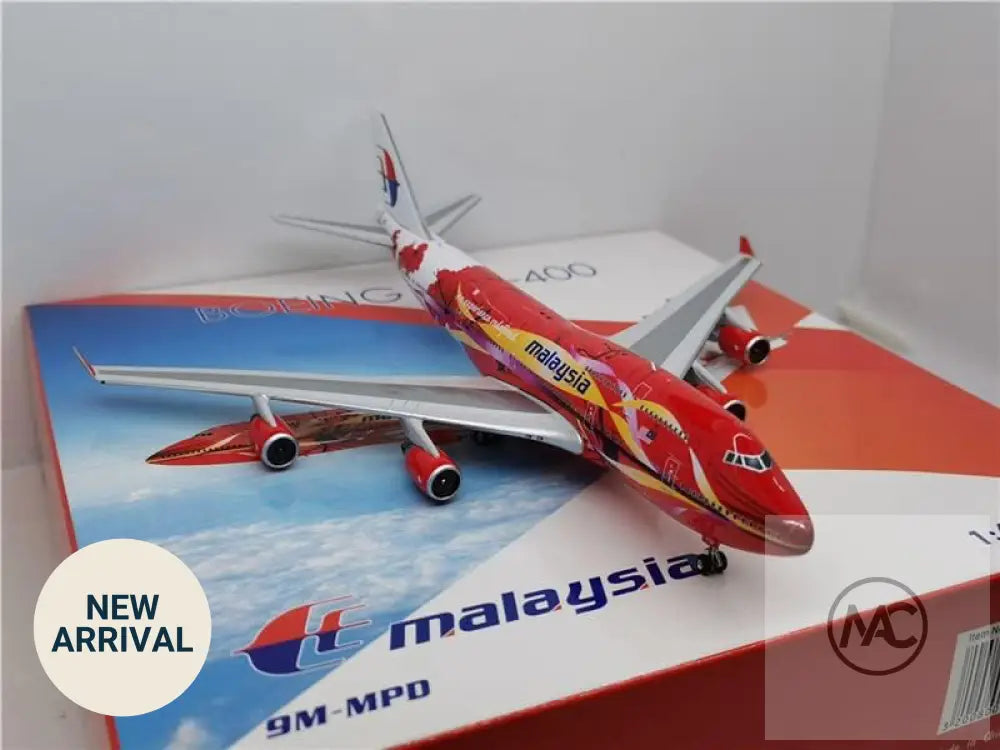 Phoenix 1:400 馬來西亞航空 Boeing 747-400 木槿花彩繪 9M-MPD (PH04403) | Malaysia Airlines Hibiscus Livery