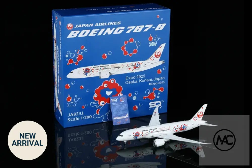SQ Wings 1:200 日本航空 JAL Boeing 787-8「2025大阪·關西世博會」彩繪機 JA823J | Expo 2025 Osaka MYAKU-MYAKU Livery Diecast Model - 1:200