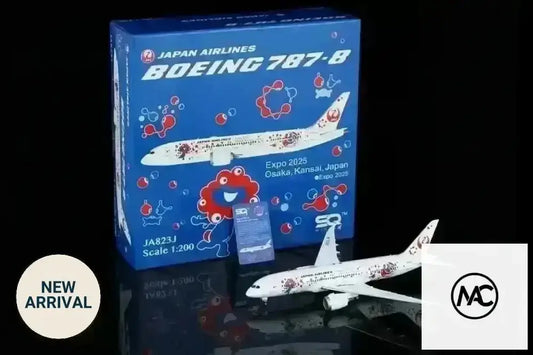 SQ Wings 1:200 日本航空 JAL Boeing 787-8「2025大阪·關西世博會」彩繪機 JA823J | Expo 2025 Osaka MYAKU-MYAKU Livery Diecast Model - Man‘s Aviation Collectibles (HK)