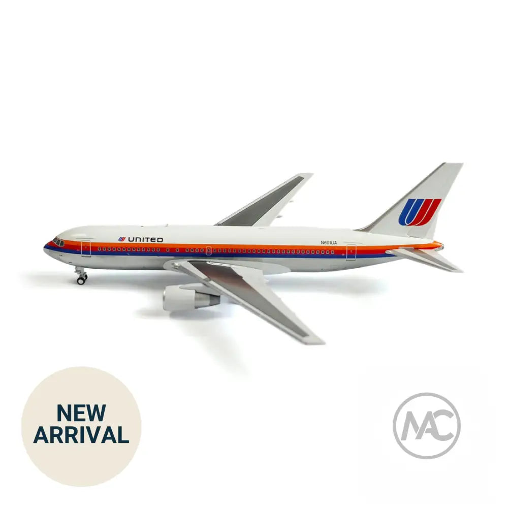 UA | 聯合航空 United Airlines Boeing 767-200ER 1:400 N601UA | Saul Bass Pre-delivery 合金模型 (V1:400 400006)
