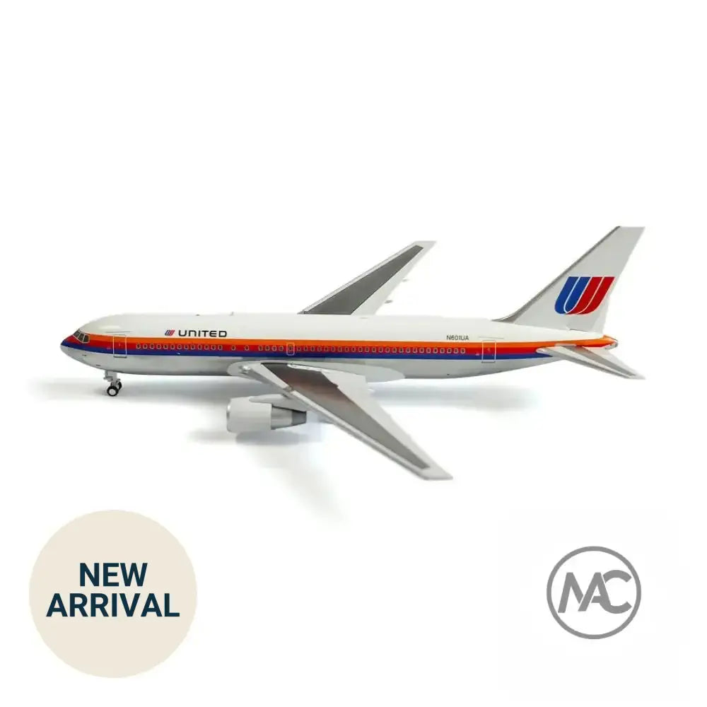 UA | 聯合航空 United Airlines Boeing 767-200ER 1:400 N601UA | Saul Bass Pre-delivery 合金模型 (V1:400 400006) - Man‘s Aviation Collectibles (HK)