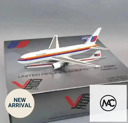 UA | 聯合航空 United Airlines Boeing 767-222 1:400 N606UA | City of Chicago | Saul Bass Livery Diecast Model (V400019) - Man‘s Aviation Collectibles (HK)