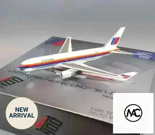 UA | 聯合航空 United Airlines Boeing 767-200ER 1:400 N601UA | Saul Bass Pre-delivery 合金模型 (V1:400 400006) - Man‘s Aviation Collectibles (HK)